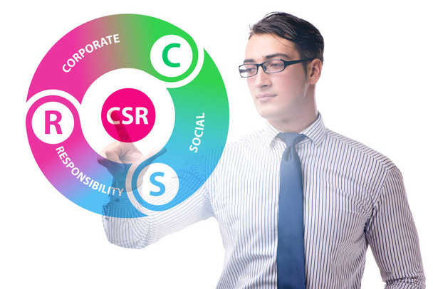 Koncepce CSR - společenská odpovědnost firem s businessma - Fotografie, Obrázek