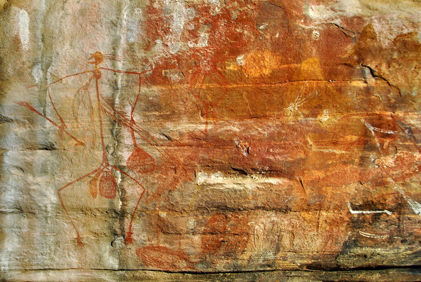 Starověké skalní hieroglyfy v severním území Austrálie - Fotografie, Obrázek