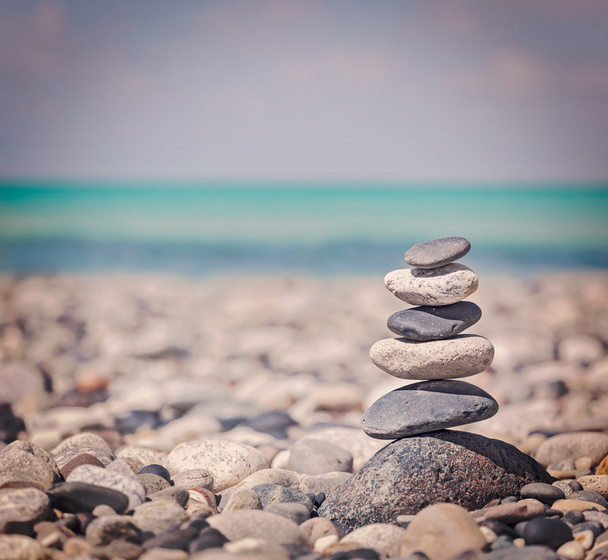 Zen πέτρες ισορροπημένη στοίβα - Φωτογραφία, εικόνα