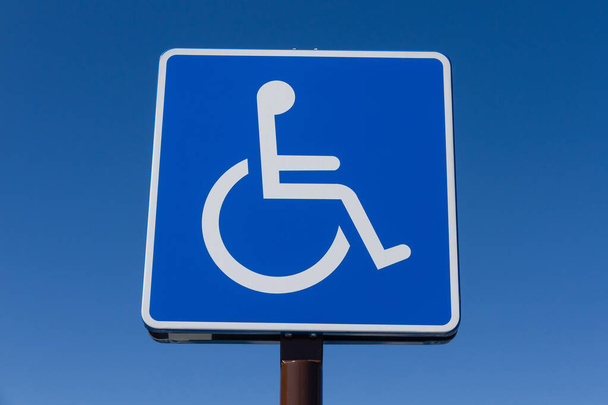 Signal  reserved for disabled parking - Photo, Image