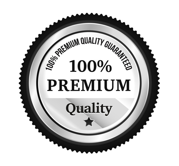 Silver Premium Quality Badge - Vektor, obrázek