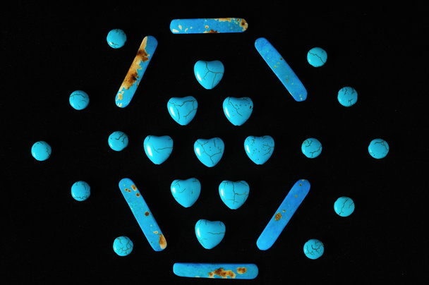Piedra de gema turquesa azul aullita - Foto, imagen