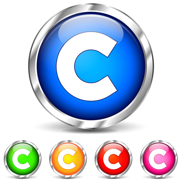 Vector copyright icons - Вектор,изображение