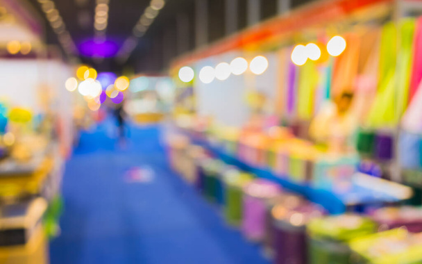 blurred image of trade show and people for background usage . - Photo, Image