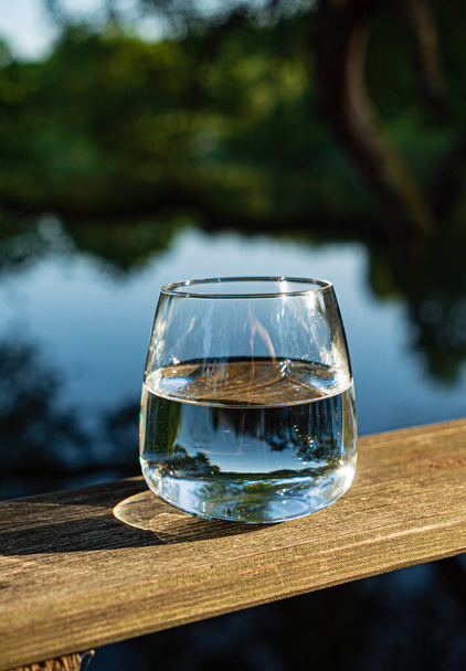 glass of clean water outdoor - Fotografie, Obrázek
