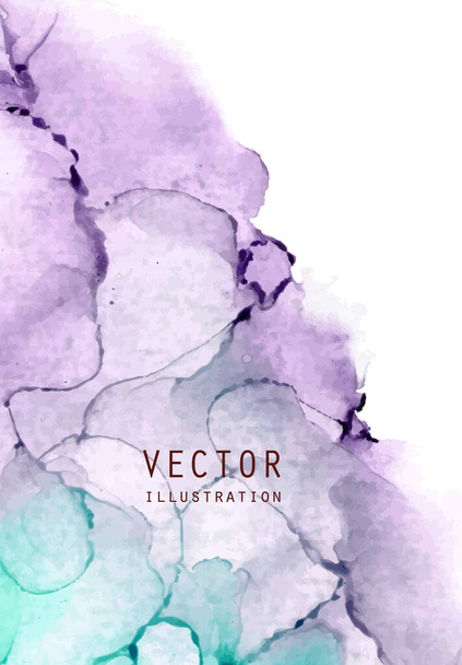 Alcohol ink vector texture. Fluid ink abstract background. Art element illustration for your design. - ベクター画像