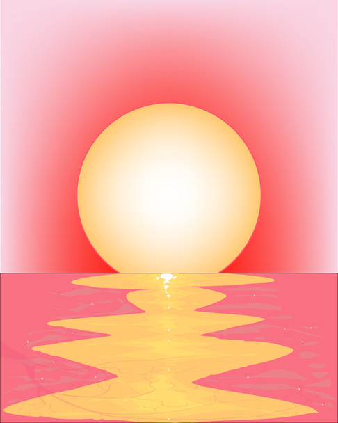 Vaaleanpunainen auringonlasku
 - Vektori, kuva