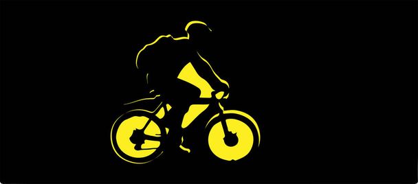 Велосипедная векторная иллюстрация на фоне - Вектор,изображение