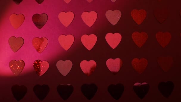 Kleurrijke abstracte achtergrond met harten - Video