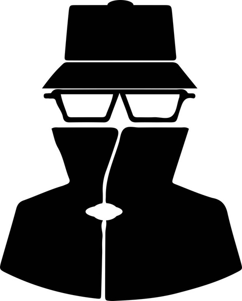 spion pictogram geïsoleerd op witte achtergrond - Vector, afbeelding