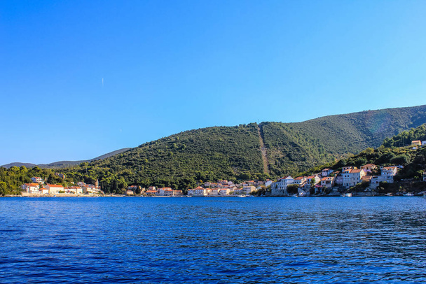 Hırvatistan 'ın Korcula Adası' nın bir Yaz Günü Manzarası - Fotoğraf, Görsel