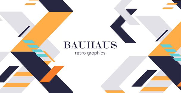 Абстрактный геометрический фон. Bauhaus, минималистский ретро-плакат графической векторной иллюстрации.  - Вектор,изображение