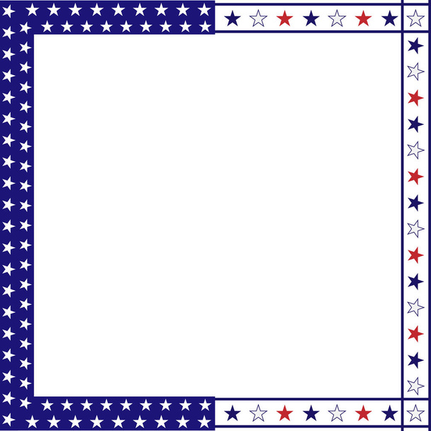 Patriotyczna granica amerykańskiej flagi USA. - Wektor, obraz