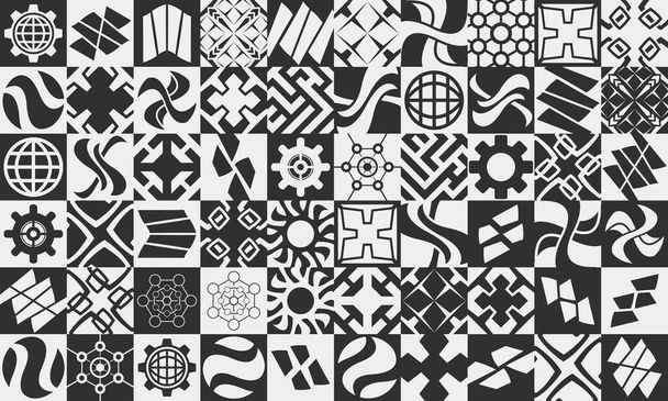 Abstract bauhaus illustration. Textile art print and poster. Geometric symbols and elements for web background. - Photo, Image