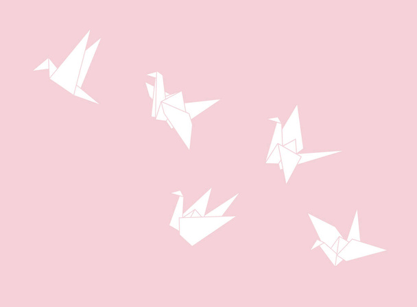 Origami Latający ptak znak Symbol Ikona Logo wektor - Wektor, obraz