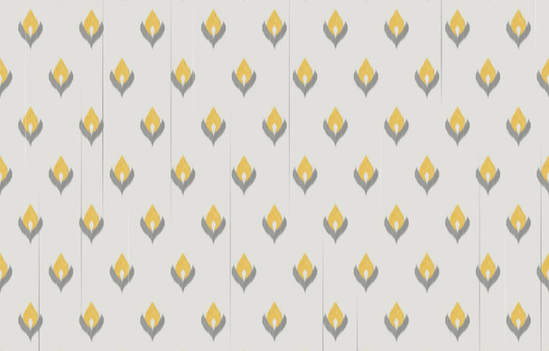 Diseño de patrón sin costura Ikat tradicional. Diseño para alfombra, papel pintado, ropa, envoltura, batik, tela, estilo de bordado de ilustración vectorial en temas étnicos. - Vector, imagen