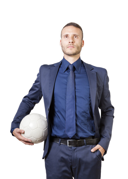 businessman with soccer bal - Photo, Image