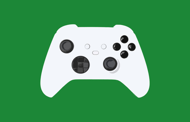 Game controller illustration on green background - Photo, Image