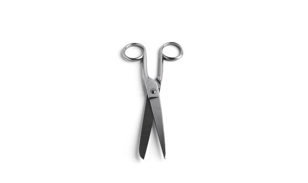Metal scissors isolated on a white background. High quality photo - Photo, Image