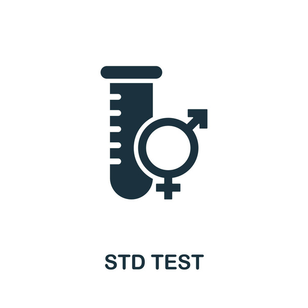 Std Test icon. Simple illustration from medical equipment collection. Creative Std Test icon for web design, templates, infographics and more - Vector, imagen