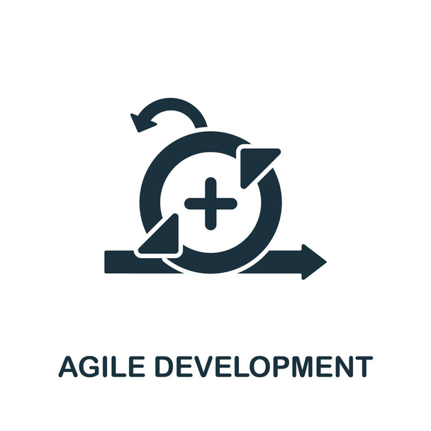 Иконка Agile Development из коллекции мобильных приложений. Simple line Agile Development icon for temps, web design and infographics - Вектор,изображение