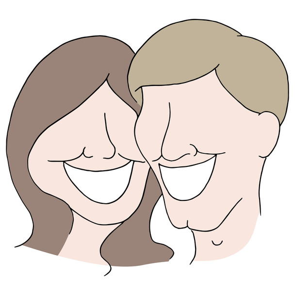 Smiling Couple - Vector, imagen