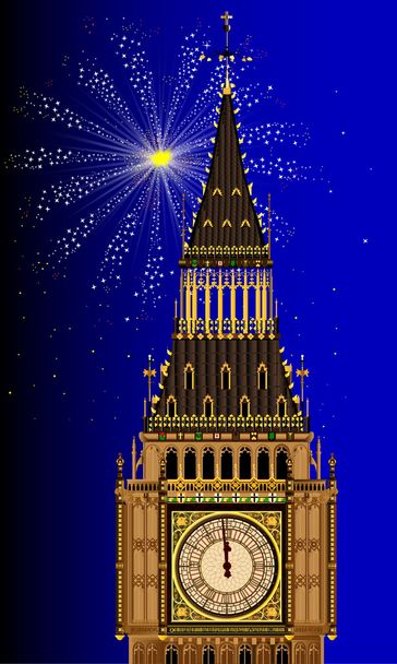 London Mew Years Eve - Vector, Image