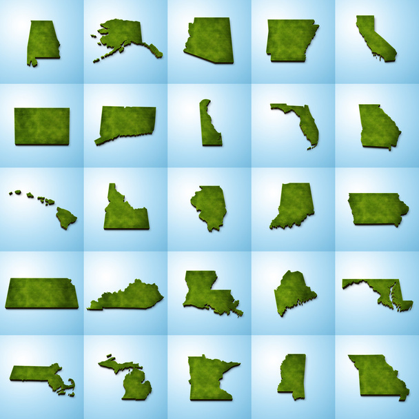 Stati Uniti Mappe di Stato Set I
 - Foto, immagini