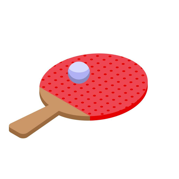 School gym ping pong pad icon, isometric style - Vector, imagen