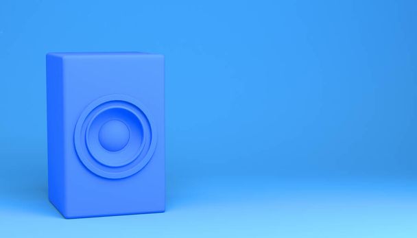 Orador em fundo azul. Ilustração 3D. - Foto, Imagem