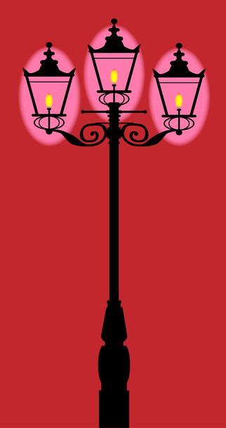 Victorian Street Light - Vector, Image