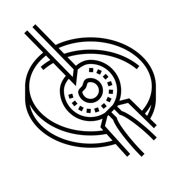 línea de inseminación artificial icono vector ilustración - Vector, imagen