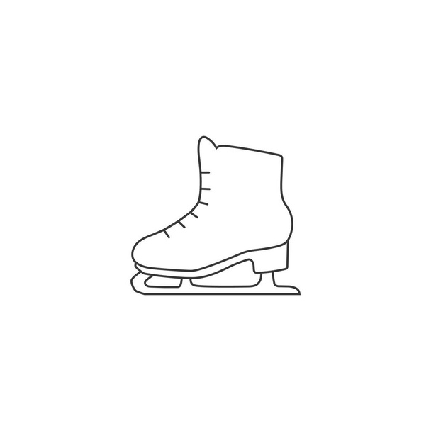 Значок линии коньковой обуви. От икон фитнеса, здоровья и деятельности, спортивных икон - Вектор,изображение