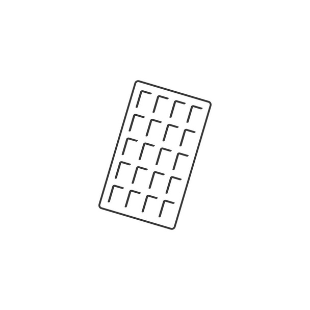Vector de chocolate en el icono de línea plana moderna - Vector, Imagen