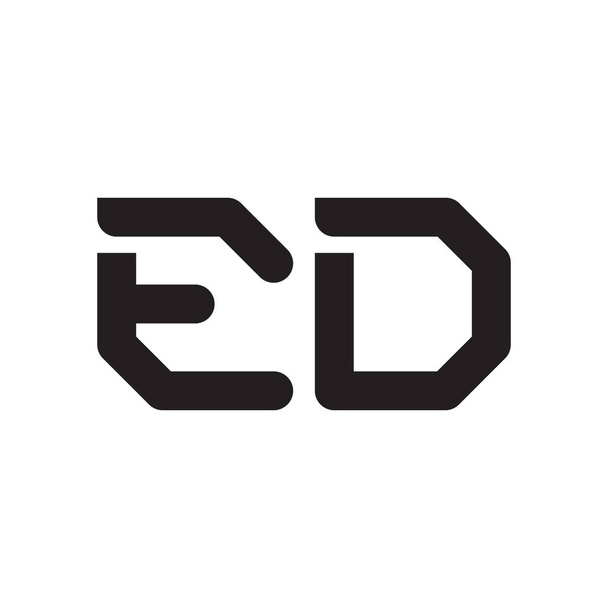 ed eerste letter vector logo pictogram - Vector, afbeelding