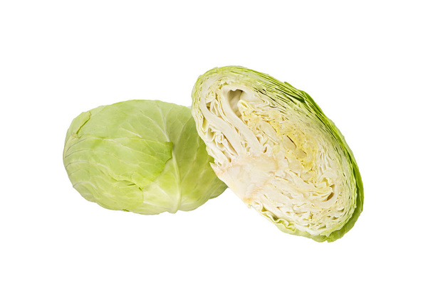 head white cabbage isolated on white background - Photo, Image