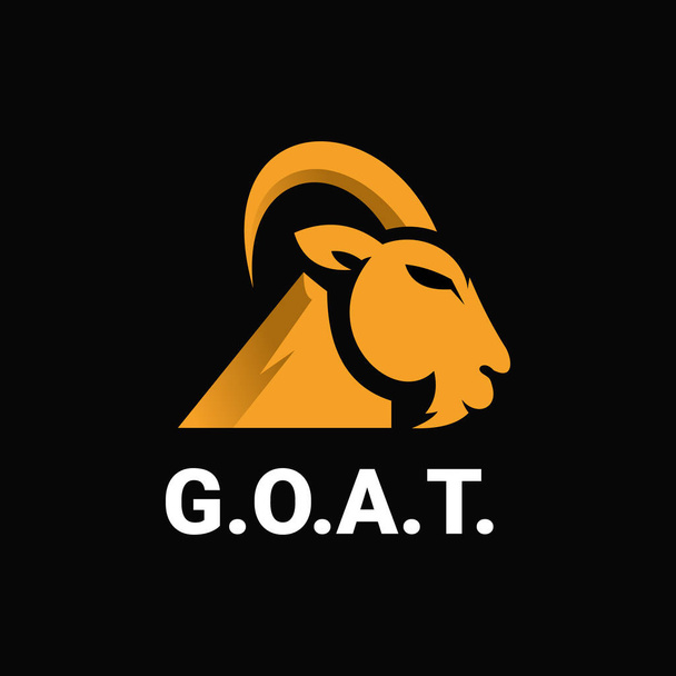 Ilustração de logotipo de cabra dourada de luxo - Vetor, Imagem
