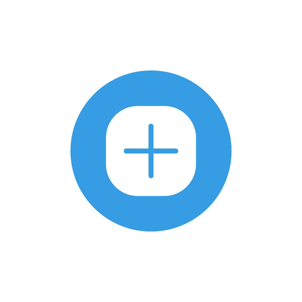 Añade New Picture Icon of Social Media. Vector de símbolo de botón más - Vector, Imagen