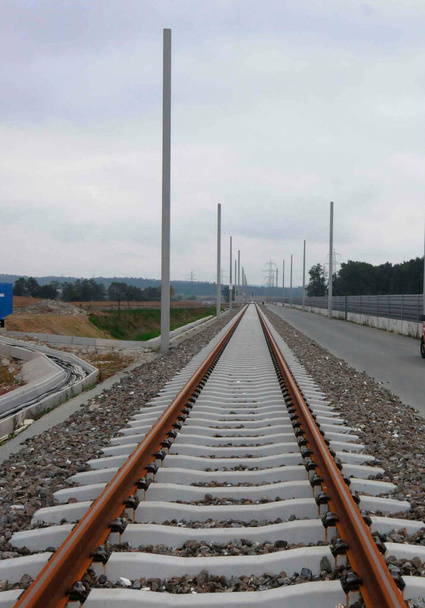 Construção de vias férreas, transportes e mobilidade por comboio - Foto, Imagem