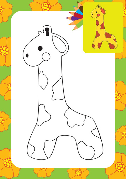 Cute giraffe toy - Vector, Image