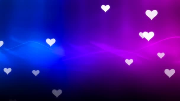 Beautiful Heart and Love On Colorful Background 3D Animation Footage 4K- Романтичний барвистий летючий серце. Анімоване тло для романтики, любові, ювілею побажань і Валентинів день. - Кадри, відео