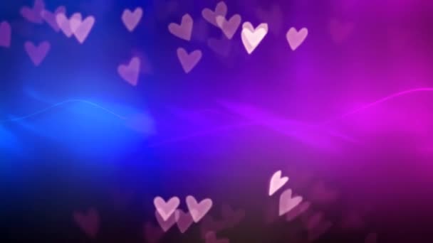 Hermoso corazón y amor sobre fondo colorido Imágenes de animación 3D 4K Románticos corazones voladores coloridos. Fondo animado para Romance, Amor, Deseos de Aniversario y Día de San Valentín. - Metraje, vídeo