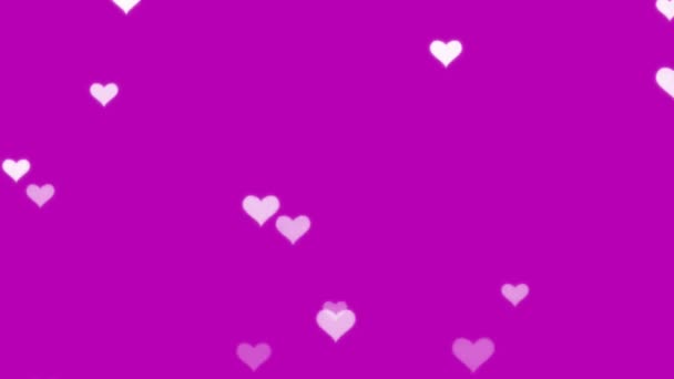 Schöne Herzen und Liebe auf buntem Hintergrund 3D Animation Footage 4K- Romantische bunte fliegende Herzen. Animierter Hintergrund für Romantik, Liebe, Geburtstagswünsche und Valentinstag. - Filmmaterial, Video