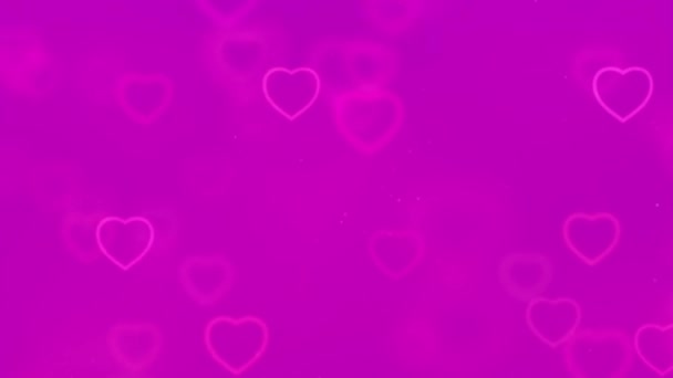Piękne serce i miłość na kolorowym tle Nagranie animacji 3D 4K - romantyczne kolorowe latające serca. Animowane tło romantyczne, Rocznica Życzenia i Walentynki. - Materiał filmowy, wideo