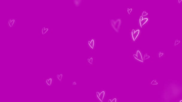 Gyönyörű szív és szeretet színes háttér 3D animációs felvétel 4K - romantikus színes repülő szívek. Animált háttér a romantika, szerelem, évforduló kívánságok és Valentin nap. - Felvétel, videó