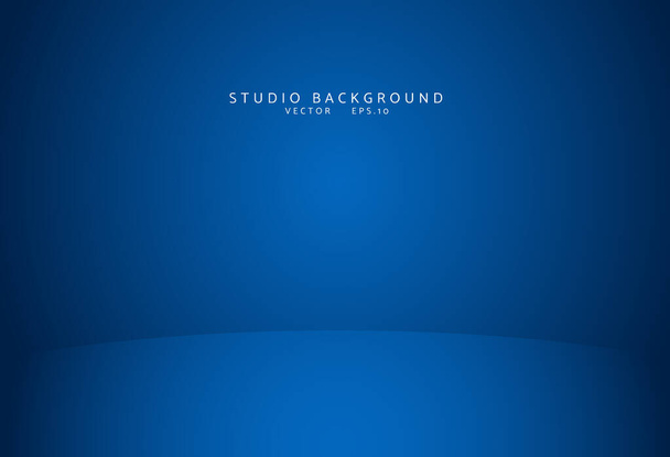 Boş mavi stüdyo odası. Yaratıcı projeniz için telif alanı ile aydınlık bir iç mekan. Vektör illüstrasyonu EPS 10 - Vektör, Görsel