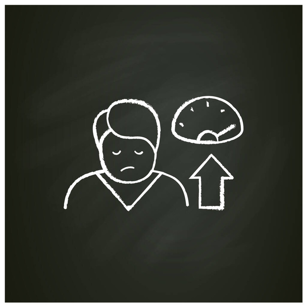 Weight gain chalk icon - Vector, Image