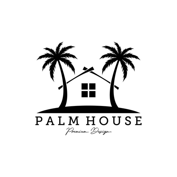 palm house logo vector illustration design - Vector, Image