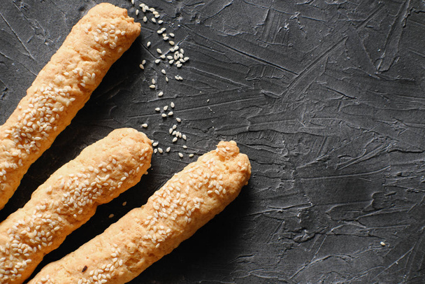 gluten free bread sticks. almond flour and cheese keto bread high protein bread. easy homemade healthy pastry for ketogenic diet and weight loss - Photo, Image