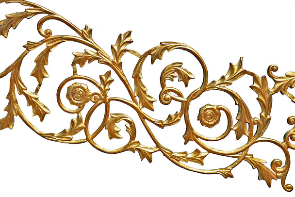 The railing design is decorated in Thai pattern by Thai craftsmen. White background - Photo, Image